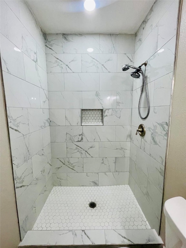 105 Cornelia St, Sweeny, TX 77480 - bathroom featuring a shower stall and toilet