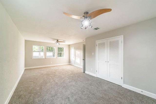3522 Creekbriar Dr, Houston, TX 77068 - unfurnished bedroom featuring carpet flooring, baseboards, a closet, and ceiling fan