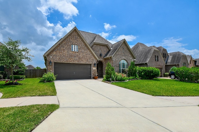2334 Twin Rose Dr, Missouri City, TX 77459 - view of front facade featuring brick siding, concrete driveway, and a garage