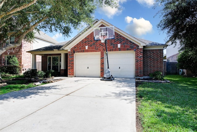 26622 Clear Mill Ln, Katy, TX 77494 - view of front of home with brick siding, a garage, and concrete driveway