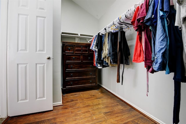 26622 Clear Mill Ln, Katy, TX 77494 - walk in closet with wood finished floors and lofted ceiling