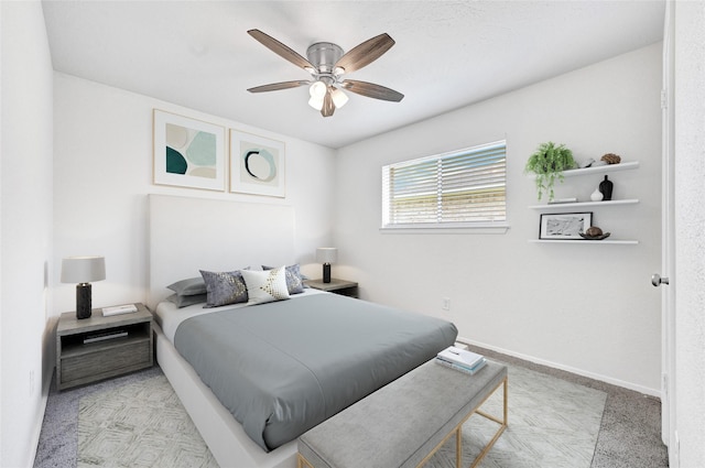 1323 Fieldstone, Missouri City, TX 77489 - carpeted bedroom with baseboards and a ceiling fan