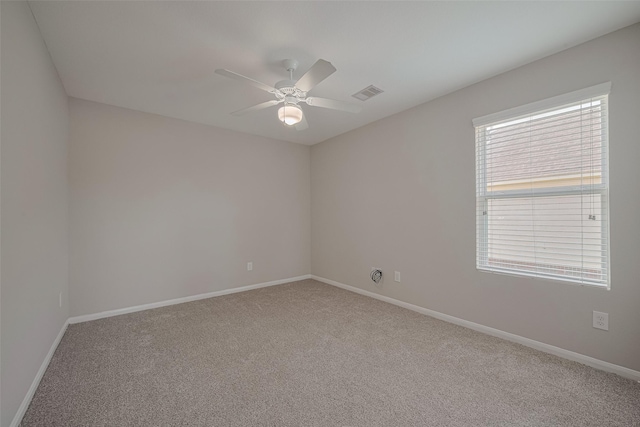 2810 Meadowbrook Ln, Rosenberg, TX 77471 - empty room featuring ceiling fan, carpet floors, and baseboards