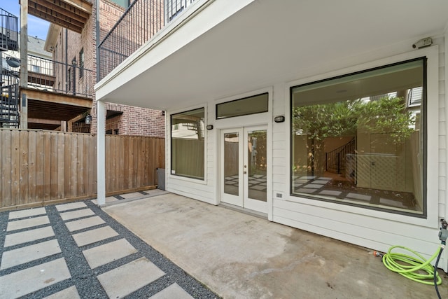 6217 Westcott St Unit B, Houston, TX 77007 - view of patio featuring french doors