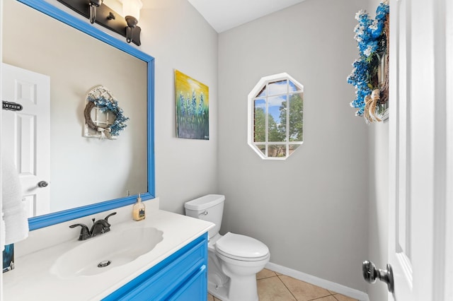 3102 E Elm Cir, Katy, TX 77493 - bathroom with toilet, tile patterned floors, and vanity