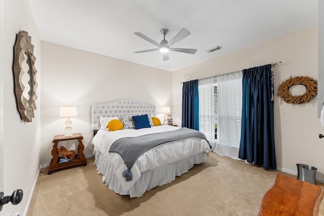 3102 E Elm Cir, Katy, TX 77493 - bedroom with carpet flooring, baseboards, and ceiling fan