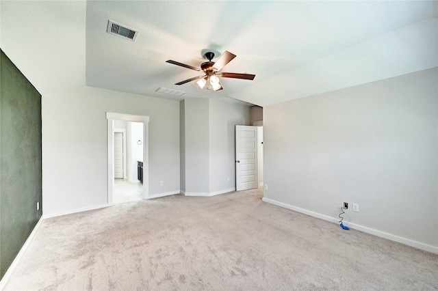31702 Casa Linda Dr, Hockley, TX 77447 - unfurnished bedroom featuring carpet flooring, lofted ceiling, ceiling fan, and ensuite bathroom
