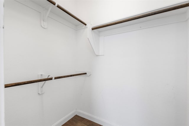 2206 Hidden Meadow Ln, Pearland, TX 77089 - walk in closet featuring dark wood-style flooring