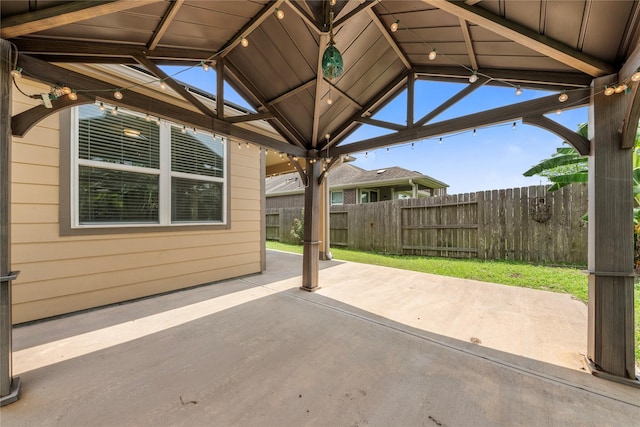 2206 Hidden Meadow Ln, Pearland, TX 77089 - view of patio featuring a gazebo