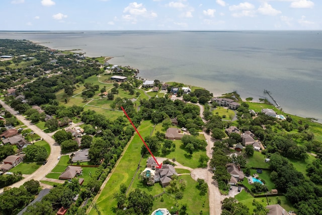 806 Quintana Roo Pl, Seabrook, TX 77586 - aerial perspective of suburban area featuring a large body of water