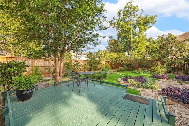 404 E 28th St, Houston, TX 77008 - wooden terrace featuring a fenced backyard