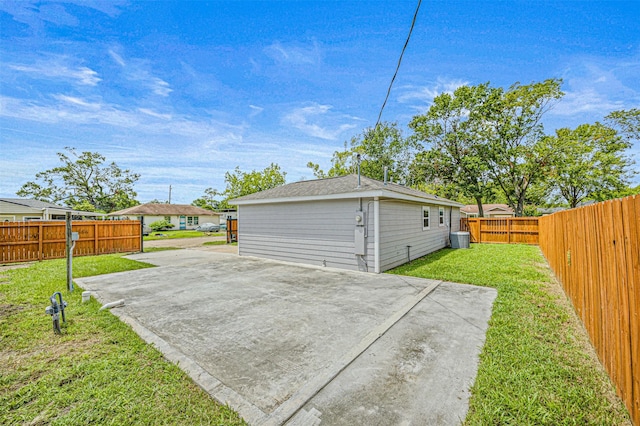 702 Norell St, Channelview, TX 77530 - view of yard featuring a patio and central AC