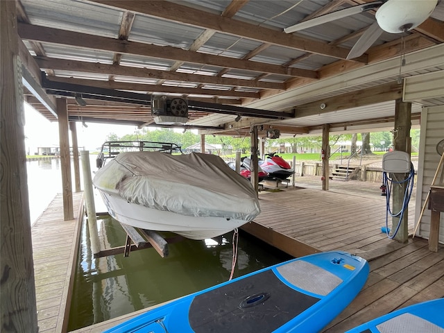 11683 Lakeshore Dr, Thornton, TX 76687 - dock area with boat lift and a water view