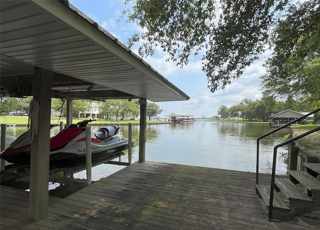 11683 Lakeshore Dr, Thornton, TX 76687 - dock area with a water view and boat lift