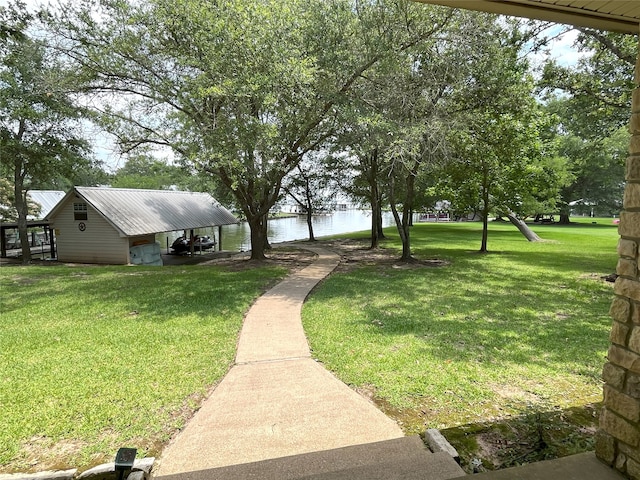 11683 Lakeshore Dr, Thornton, TX 76687 - view of green lawn with a water view