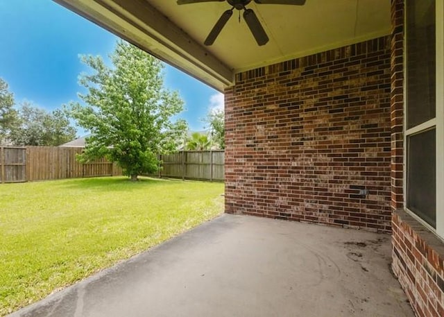 4615 Long Climb Cyn, Humble, TX 77396 - view of patio / terrace featuring ceiling fan