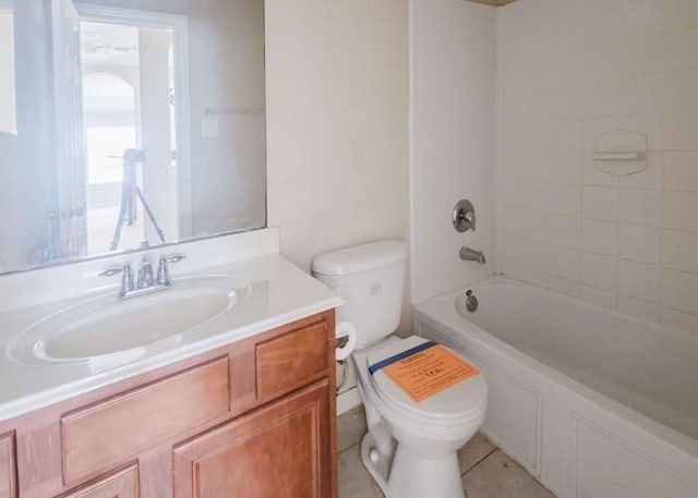 4615 Long Climb Cyn, Humble, TX 77396 - full bath featuring toilet, vanity, tile patterned flooring, and  shower combination