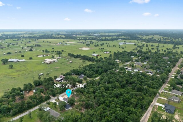 24696 Wicklow Rd, Hempstead, TX 77445 - aerial view of property and surrounding area featuring rural landscape