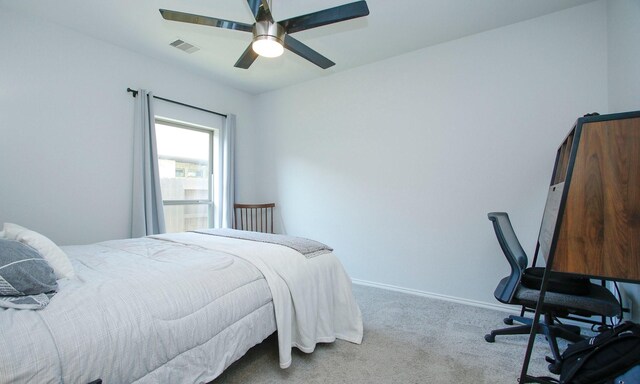 24618 Songlark Bend Dr, Tomball, TX 77375 - bedroom with carpet floors, a ceiling fan, and baseboards