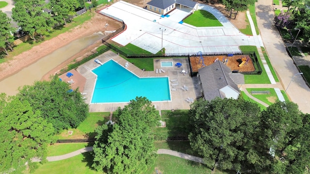 1902 Kings Arms Way, Katy, TX 77493 - drone / aerial view of a pool area