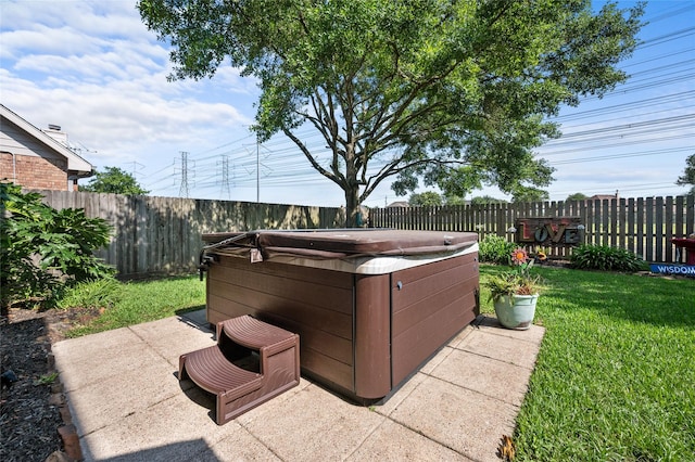 1602 Seminole St, Deer Park, TX 77536 - view of patio with a hot tub