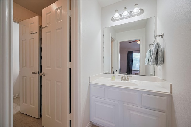 17207 Red Oak Bend Dr, Cypress, TX 77433 - bathroom with vanity and tile patterned flooring