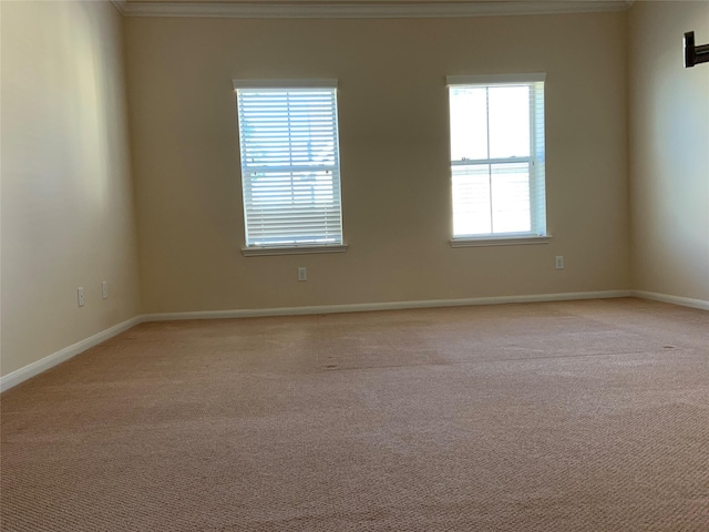 3004 Fairdale Estates Ct, Houston, TX 77057 - empty room with ornamental molding, light colored carpet, plenty of natural light, and baseboards