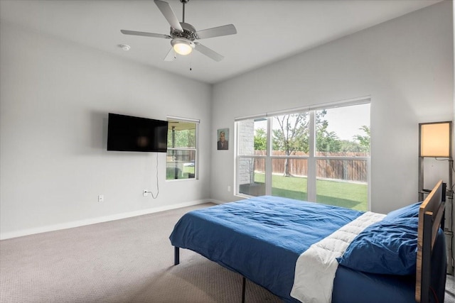 15202 Cavalier Canyon Dr, Lakeway, TX 78734 - carpeted bedroom featuring baseboards and a ceiling fan