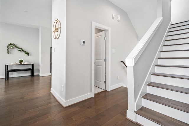 622 Janisch Rd Unit F, Houston, TX 77018 - stairs featuring wood-type flooring and baseboards