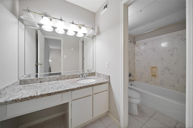 2120 El Paseo St Unit 2901, Houston, TX 77054 - bathroom featuring tile patterned floors, vanity, tub / shower combination, toilet, and baseboards