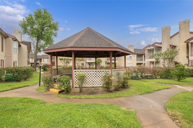 2120 El Paseo St Unit 2901, Houston, TX 77054 - view of home's community with a gazebo, a lawn, and a residential view