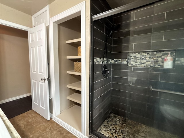 4400 Bethany St, Port Arthur, TX 77642 - full bathroom with a shower stall and baseboards