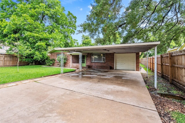 710 Vashti Dr, Houston, TX 77037 - view of front facade featuring brick siding, a garage, and concrete driveway