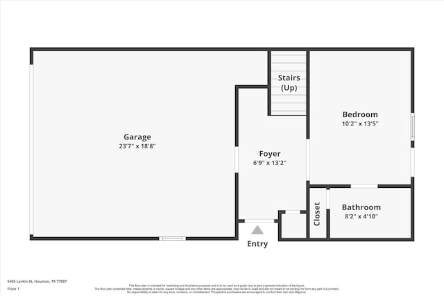 5405 Larkin St, Houston, TX 77007 - property floor plan