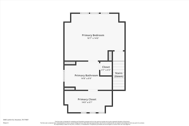 5405 Larkin St, Houston, TX 77007 - property floor plan