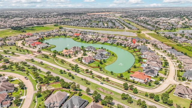 2515 Rainflower Meadow Ln, Katy, TX 77494 - aerial view of property and surrounding area featuring a large body of water and nearby suburban area