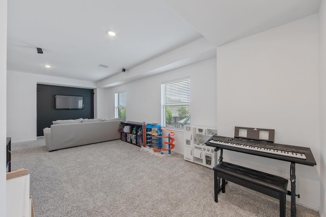 15511 Bosque Valley Ct, Cypress, TX 77433 - playroom featuring carpet floors and recessed lighting