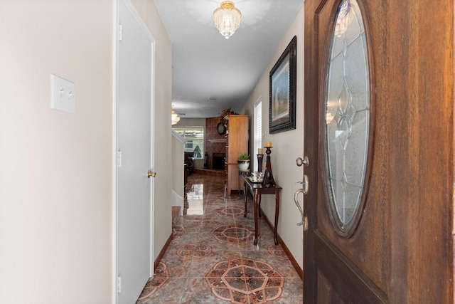 16338 N Glade, Houston, TX 77073 - entryway with baseboards and marble finish floors