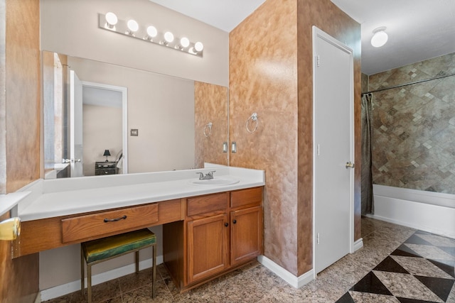 16338 N Glade, Houston, TX 77073 - bathroom with vanity and baseboards