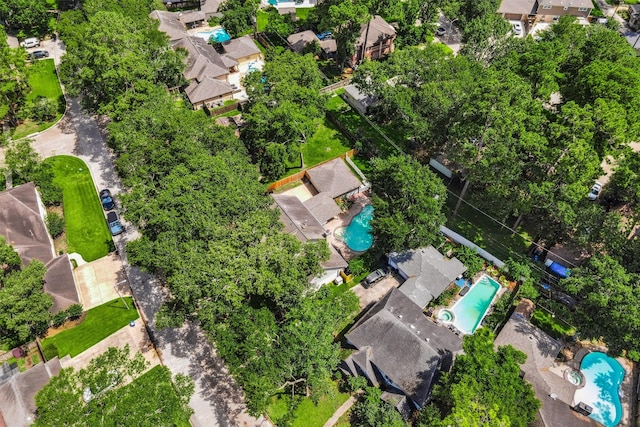 12906 Ivyforest Dr, Cypress, TX 77429 - aerial view of residential area with a pool area