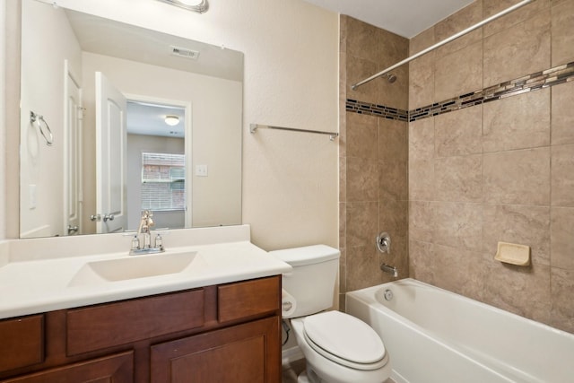2813 Bottiglia Way, League City, TX 77573 - full bathroom featuring toilet, vanity, and tub / shower combination
