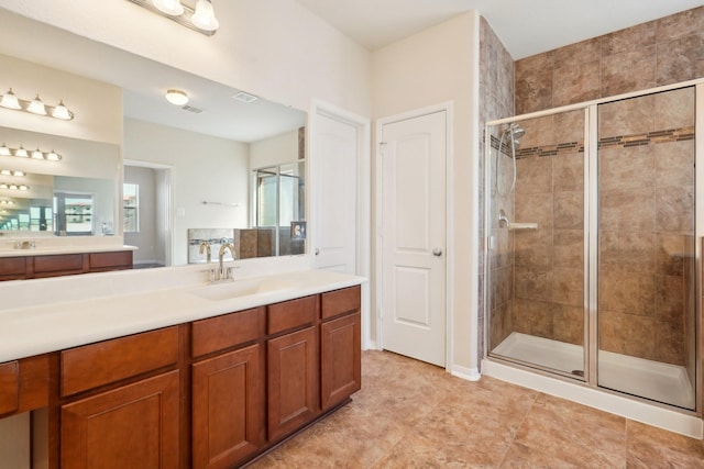 2813 Bottiglia Way, League City, TX 77573 - bathroom featuring a stall shower and vanity