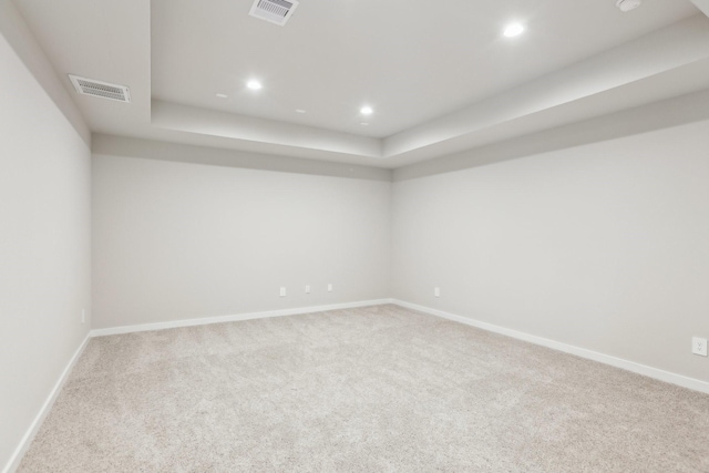 29211 Pikes Peak Dr, Katy, TX 77494 - carpeted spare room with baseboards, recessed lighting, and a raised ceiling