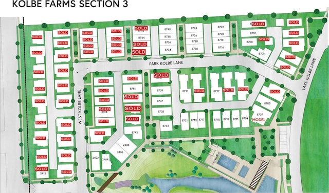 8710 Park Kolbe Ln, Houston, TX 77080 - map showing property parcels