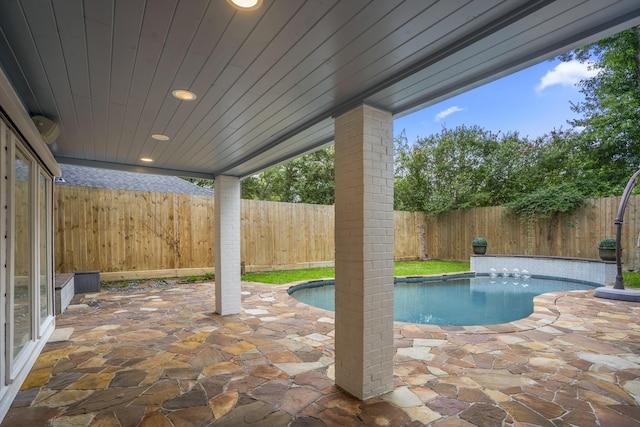11 Twin Circle Dr, Houston, TX 77042 - view of pool featuring a patio area and a fenced backyard