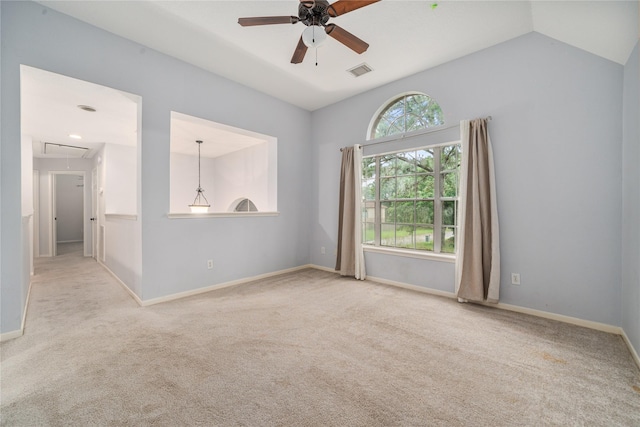 19315 Oak Station Dr, Humble, TX 77346 - carpeted spare room featuring attic access, a ceiling fan, and baseboards