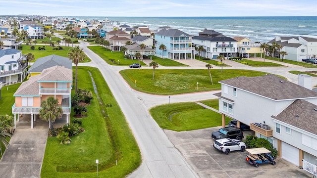 4122 Pirates Aly, Galveston, TX 77554 - aerial view of residential area with a nearby body of water