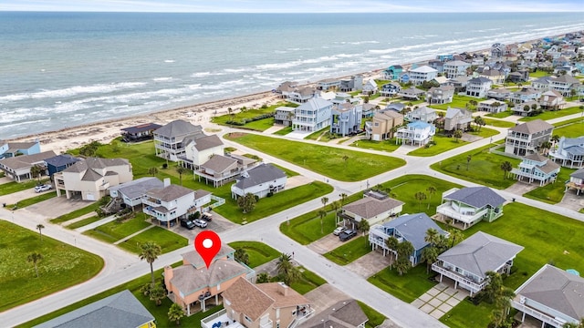 4122 Pirates Aly, Galveston, TX 77554 - aerial view of residential area with extended coastline