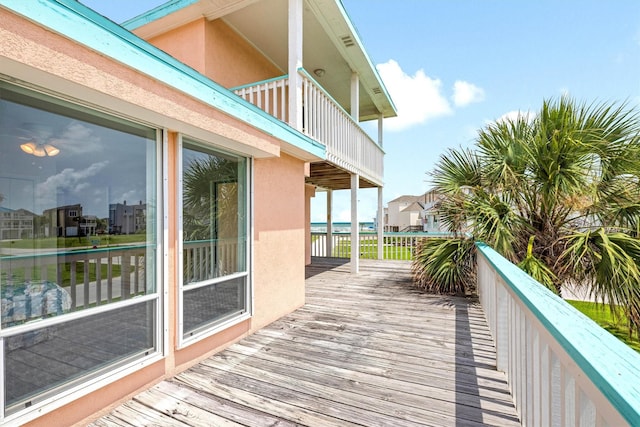 4122 Pirates Aly, Galveston, TX 77554 - view of wooden deck
