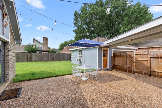 815 Millpond Dr, Sugar Land, TX 77498 - fenced backyard with a patio area and cooling unit
